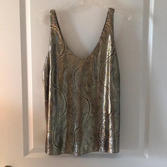 J. Crew Tops - J Crew Gold Metallic Top